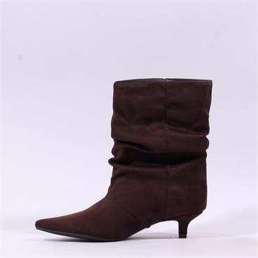 Una Healy Taste Back Ruffled Mid Boot - Chocolate